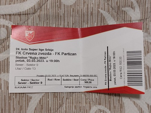 Used ticket 2022 crvena - 2022/23,