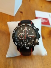 Chronograph Roadster Black Night, Wenger Herrenuhr, Swiss Made, Saphierglas