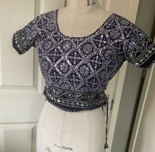 Vintage blau schwarz - , silber