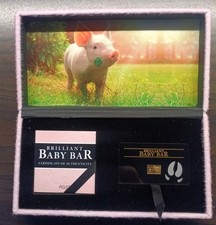 Goldbarren mit Diamanten Brilliant Baby Bar Glücksschweinchen Piglet