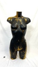 Designer Schaufensterpuppe Torso handgefertigtes Unikat Gold Acryl auf Leinwand 