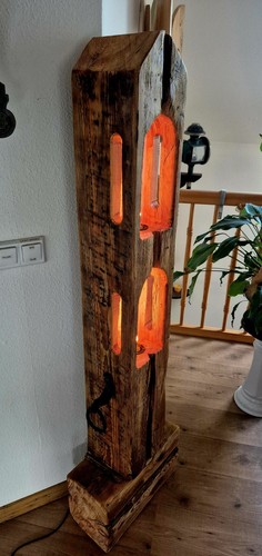 Balkenlampe stehlampe altholz - balkenlampe,