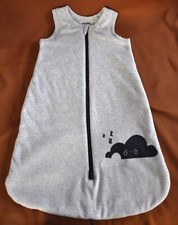 Baby Schlafsack 70 cm - Top Zustand - gefüttert - hellgrau - mit Reisverschluss