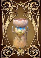 Julius Dressler Gustav Gurschner Bronzemontierung Nymphe Jugendstilvase 38CM