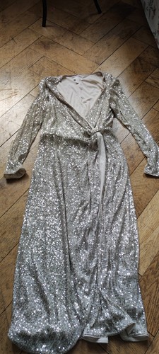 Silbernes paillettenkleid s - silbernes, in