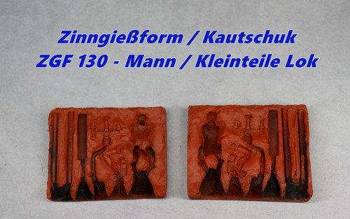 Zinngießform mann lok - zinngießform,
