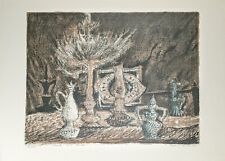 Wolfgang P. Kunde, Stilleben mit Lampen, Lithografie, signiert, num., 1962