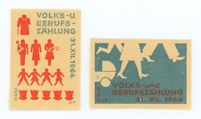 Streichholzetiketten/ Matchbox Label - Berufs- und Volkszählung DDR, Riesa, 1964
