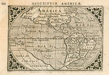 Amerika Original Kupferstich Landkarte Bertius 1602