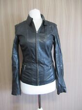 CR4678 MANGUUN Collection Damen Kunstleder Jacke Gr. 34 Lederoptik schwarz