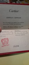 CARTIER ORYGINAL CERTYFIKAT ZERTYFIKAT FÜR 18 KARAT 750 GOLD