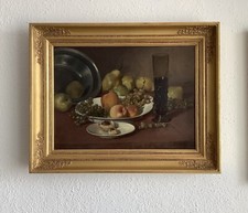 Münchner Schule - Ölbild signiert F. Sessig * Stillleben mit Früchten *