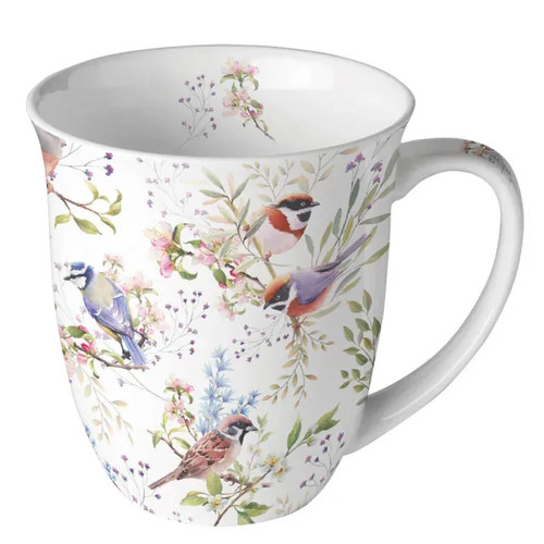 Tasse mit busy birds - tasse, "