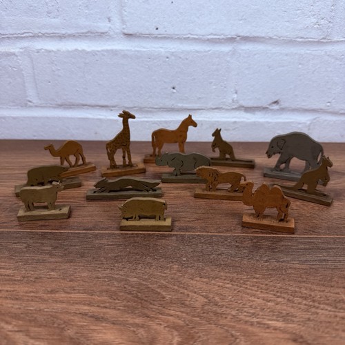 Vintage holz zoo safari tiere - vintage,
