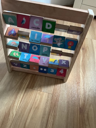 Holz flip alphabet blöcke - holz,