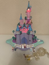 Disney Polly Pocket, Bluebird, Cinderella Schloss, 1995, 6 Figuren und Kutsche