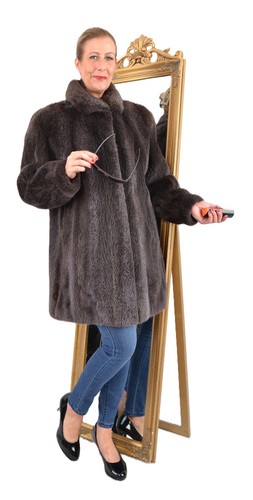 A5866 nutria jacke pelz - nutria,