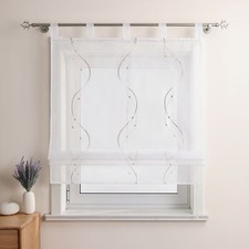 Voile Raffrollo mit Schlaufen