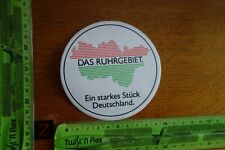 Alter Aufkleber Reise Stadt RUHRGEBIET Duisburg Essen Bochum Dortmund Herne (B)