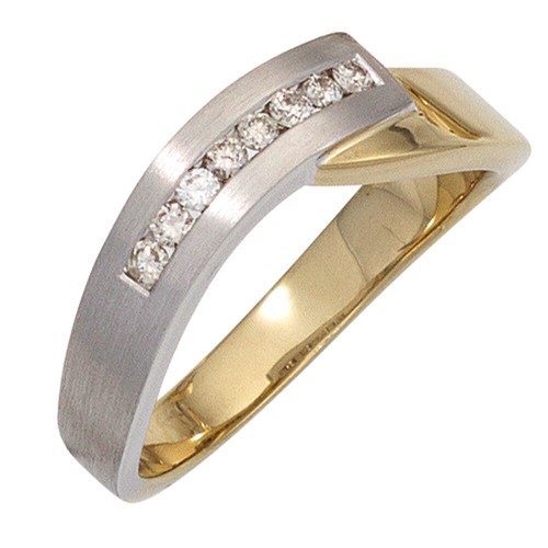 Damenring 585 weißgold mit - weißgold,