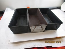 3 Alte Kasten Backformen L 30 cm H 7 cm ( 4095 )
