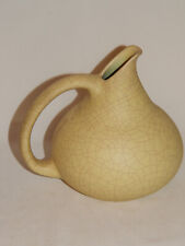 Ernst Lösche Dießen Keramik Kanne Craquelé - Glasur  gelb yellow vintage ceramic