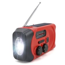 Radio mit Akku Solar Ladefunktion Handkurbel Lampe USB Powerbank Denver SCR-2000