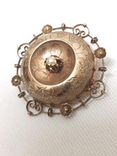 Historismus Brosche mit Perle