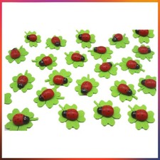 50 Stück Selbstklebende Filzkleeblätter & Marienkäfer - Glücksbringer Deko