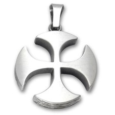 Nordform Templer-Kreuz (rund) aus Silber Anlaufgeschützt