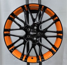Oxigin 14 oxrock 8,5 x18 ET 35 Lk 5/100 orange foliert f. VW/ Skoda/ Seat etc.