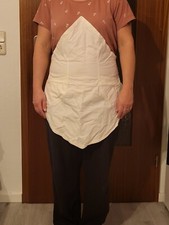 Servierschürze Schürze Zofe Vorbinder weiß  G.H Fischer K.G Mittweida Gr. 48