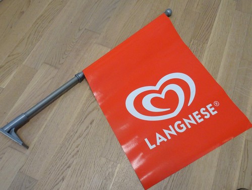 Langnese eis reklame kiosk - langnese,