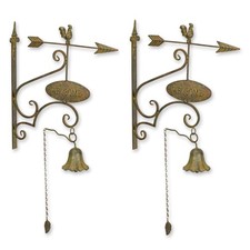 2 Wandhalterungen Willkommen