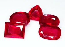 5 Stck. 43,97 kt echter Rubin