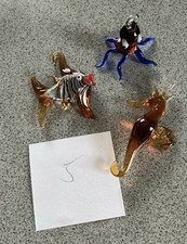 3 Schwimmtiere handgefertigt aus Lauschaer Glas ca. 1985