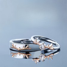 Offenes Ring-Set Geweih Hirsch