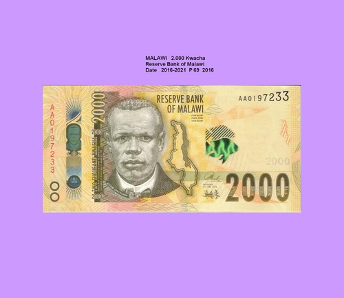 Malawi 2000 kwacha 2016 unc - ,