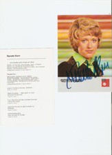 Renate Kern - Autogrammkarte, Original Signiert , ( ZDF-Hitparade )