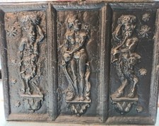 Historische Gusseisenplatte für Kamin Dekoration 