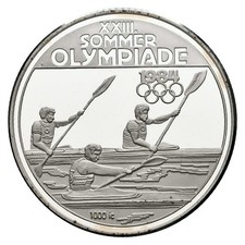 USA Silbermedaille 1984 Olympiade Kanurennen / Speerwurf PP- Gewicht: 15/1000