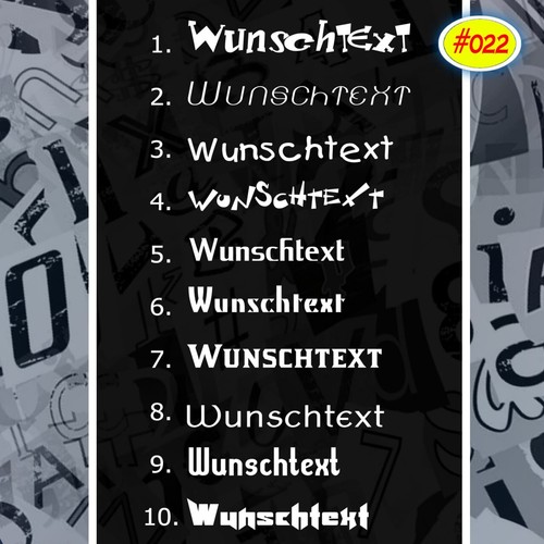 10cm wunschtext - 10cm,