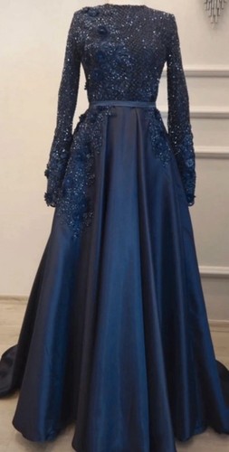 Dunkelblaues kleid - dunkelblaues,