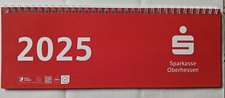 Tischkalender 2025 der Sparkasse, Querformat, Spiralbindung, super praktisch+NEU