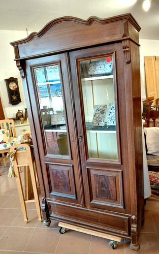 Antike weichholz vitrine mit - antike,