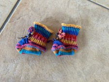 Baby Strickschuhe Regenbogen