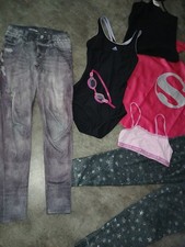 134 140 146 152 Adidas Badeanzug Supergirl Umhang Elsa Stern Jeans Look Leggins