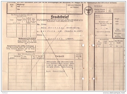 Frachtbrief nolting in - frachtbrief,