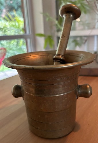 Messing mörser mit stößel - mit,