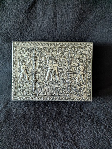 Antike relief schatulle putten - antike,